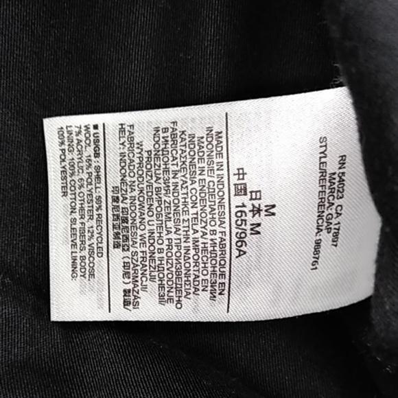 GAP Womens Wool Peacoat Navy Blue - Picture 6 of 7